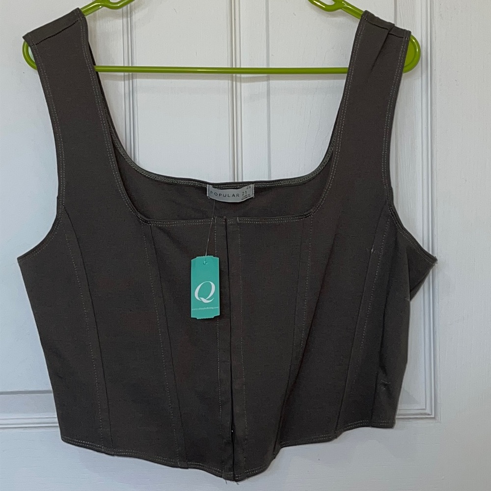 Grey corset top